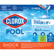 Clorox Pool&Spa Shock XtraBlue+ Granules for Swimming Pools, 12pk
