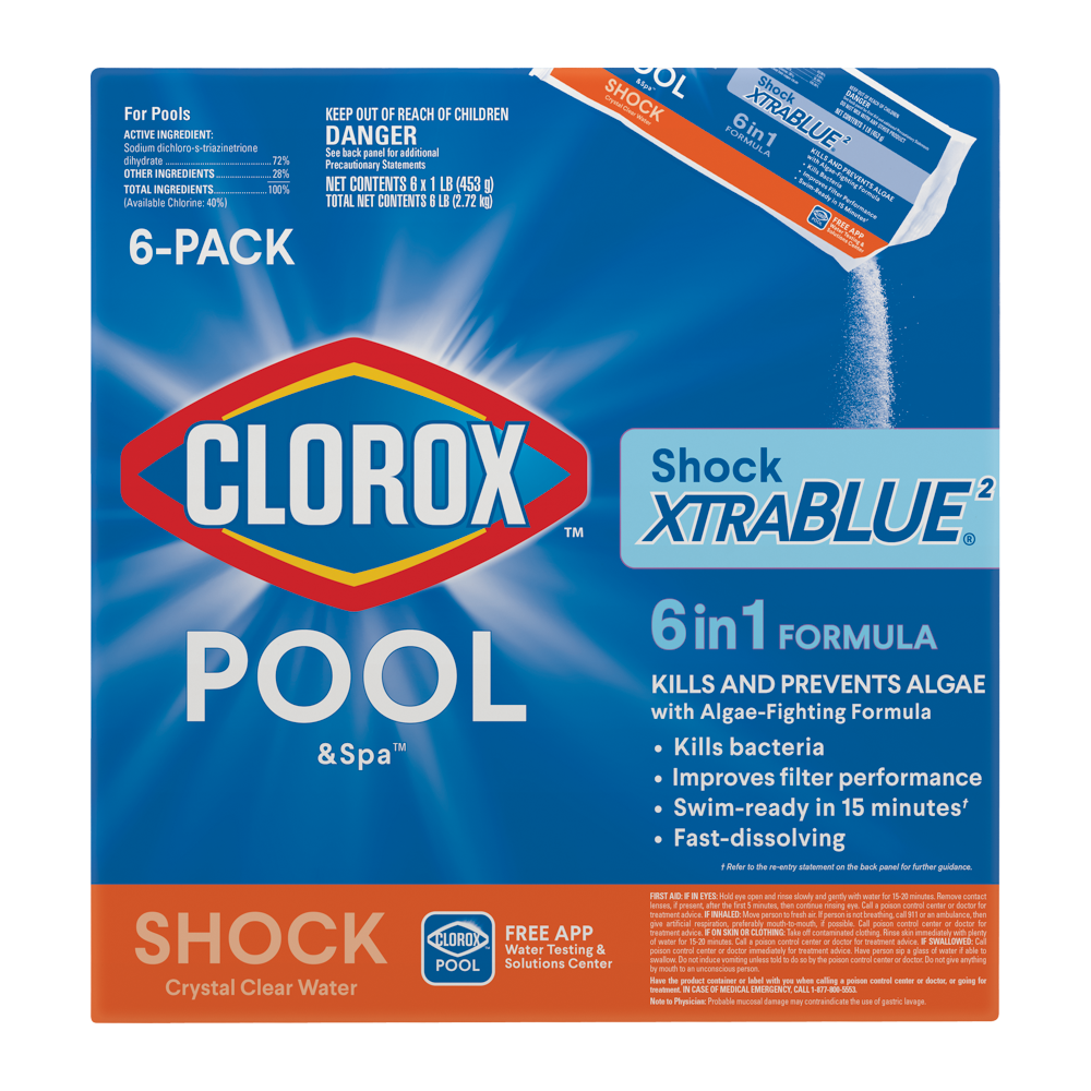 Clorox Pool&Spa XtraBlue Algaecide for Treating Pool Algae, 40 oz