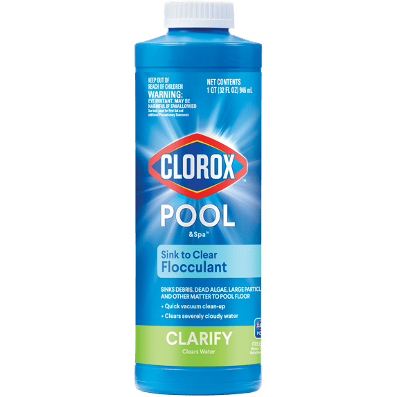 Clorox Pool&Spa Sink to Clear Pool Clarifier Chemicals, 32 oz Liquid