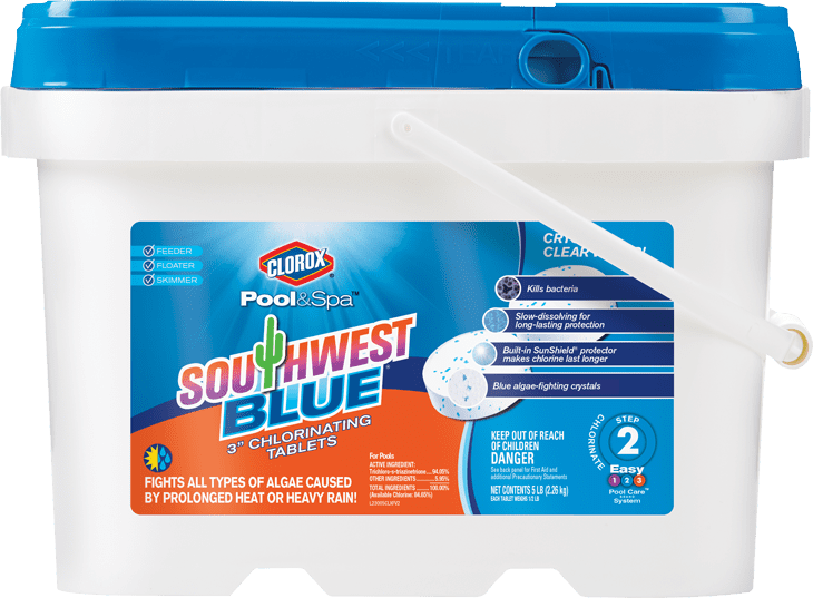 Clorox Pool&Spa Southwest Blue 3" Chlorinating Tablets, 5 Lb.