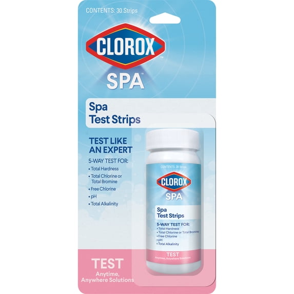 Clorox Pool&Spa, Spa 5 Way Test Strips, 30 Count, 0.2lbs Pool Test Strips 1ct