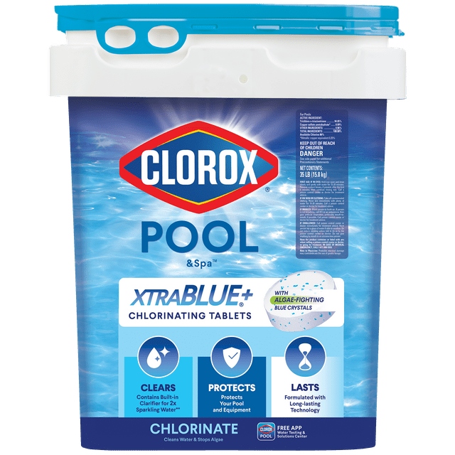 Clorox Pool&Spa XtraBlue+ 3" Chlorinating Tablets for Swimming Pools