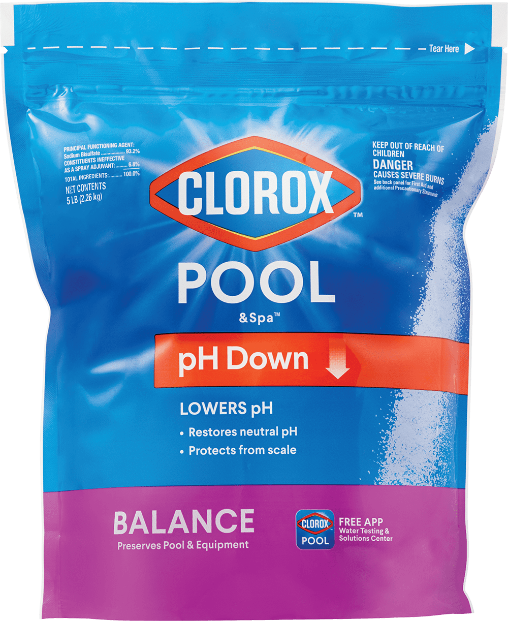Clorox Pool&Spa pH Down, Reduces pH in Swimming Pools, 5 lb Bag, Granules