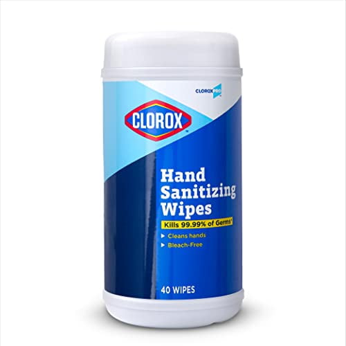Clorox Pro Hand Wipes in Resealable Canister, 40 Ct Clorox Alcohol