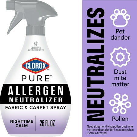 Clorox PURE Nighttime Calm Fabric and Carpet Allergen Neutralizer Spray, 26 fl. oz.