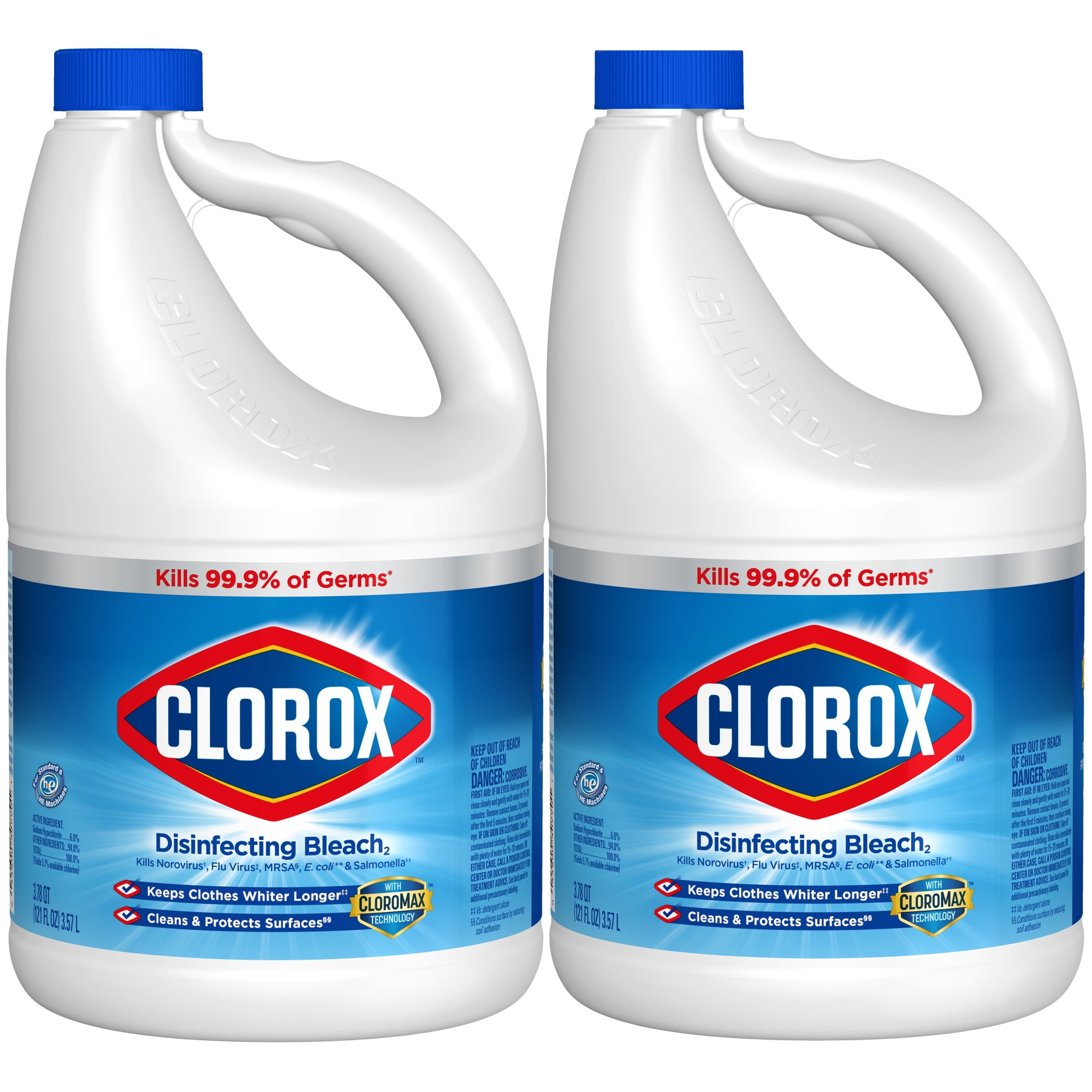 Clorox 121 oz. Concentrated Regular Disinfecting Liquid Bleach