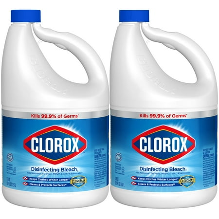 Clorox Disinfecting Bleach, Regular, 2 Pack - 121 Ounce Bottles