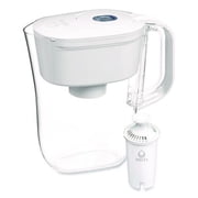 6-Cup Denali Water Filter Pitcher with 1 Standard Filter - White 2/Carton