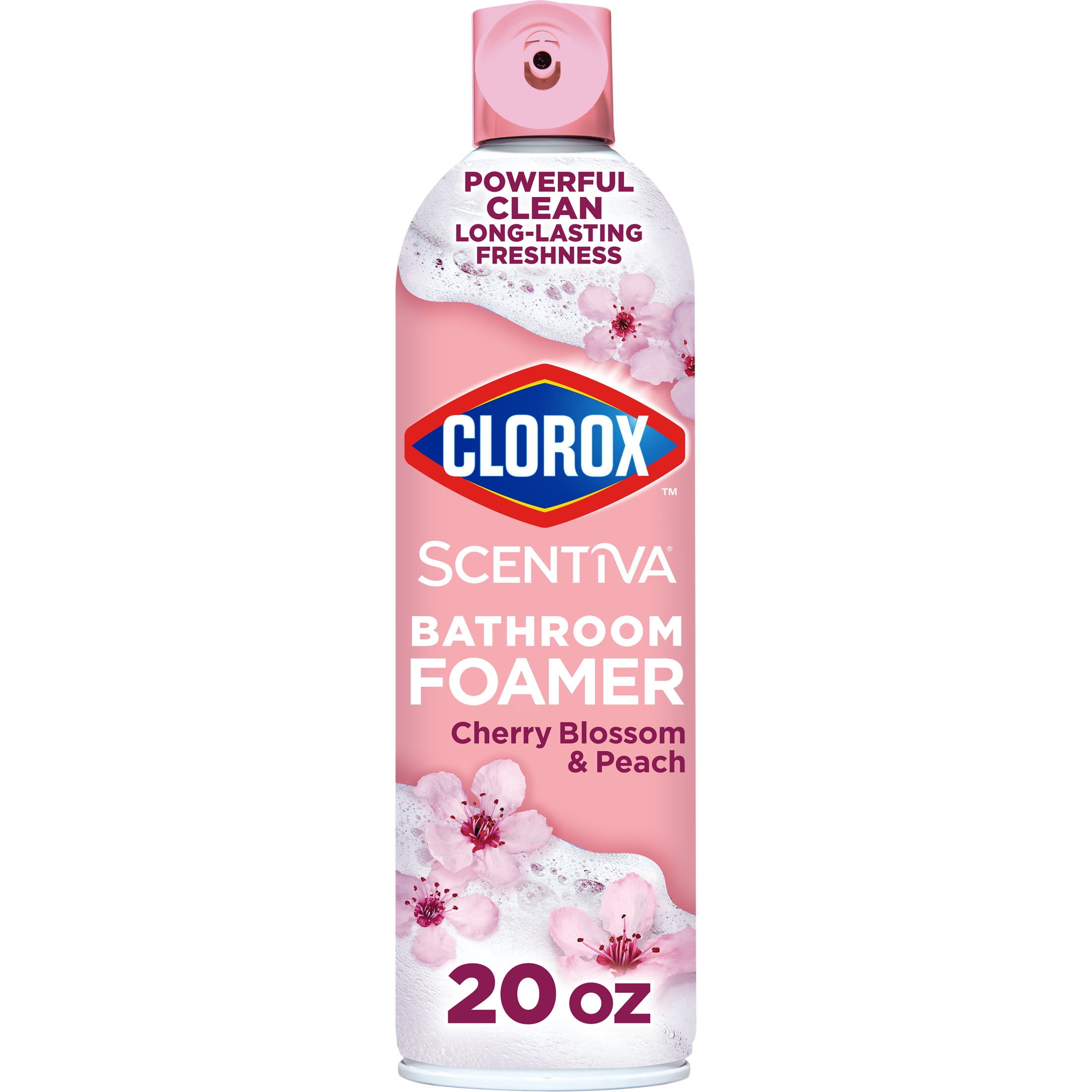 Clorox Scentiva Bathroom Foamer, Cherry Blossom and Peach, 20