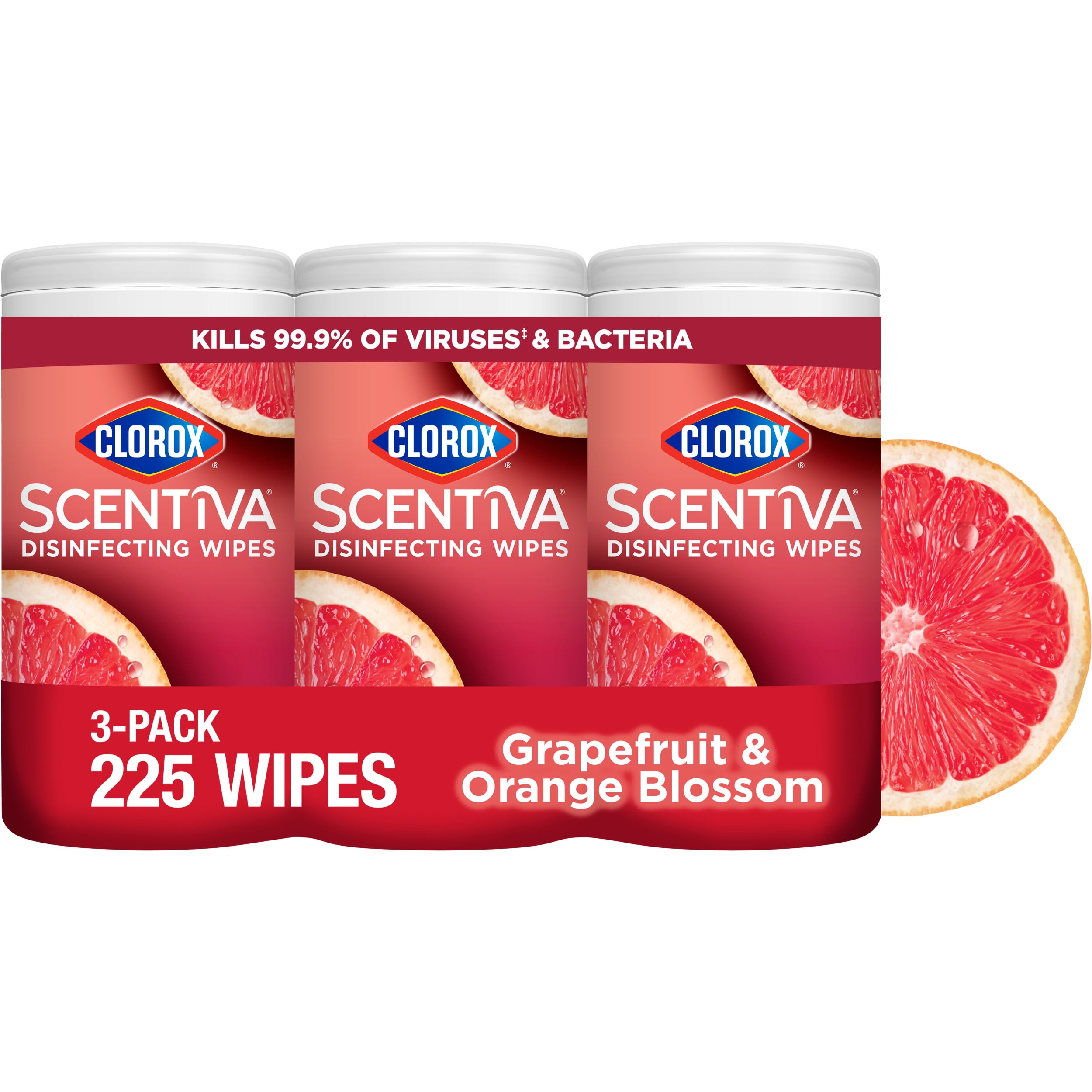 Clorox Scentiva Bleach Free Cleaning Wipes, Grapefruit & Orange Blossom