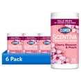 thumbnail image 1 of (6 pack) Clorox Scentiva Disinfecting Wipes, Cherry Blossom and Peach, 75 Count, 1 of 10