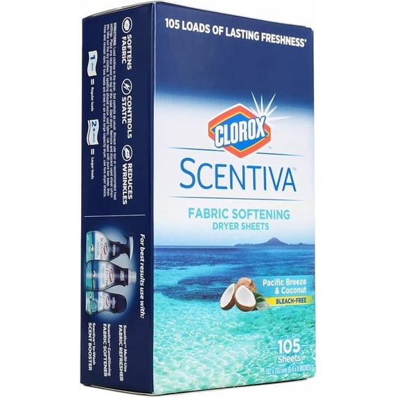 Clorox Scentiva Laundry Care | Dryer Sheets, Fabric Softener, Scent Booster Beads and Fabric Refresher Spray in Multiple Scents (New Pack)