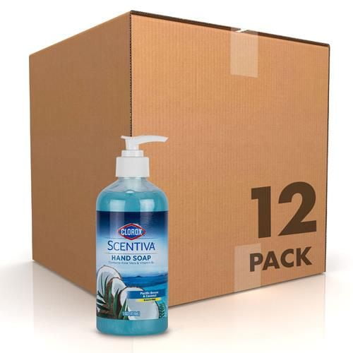 Clorox Scentiva Liquid Hand Soap | Pacific Breeze & Coconut Liquid Hand Wash With Aloe Vera & Vitamin B5 | Bleach-Free Scented Hand Soap For Kitchen Or Bathroom - 14 Oz (Pack Of 12) - Pack of 2