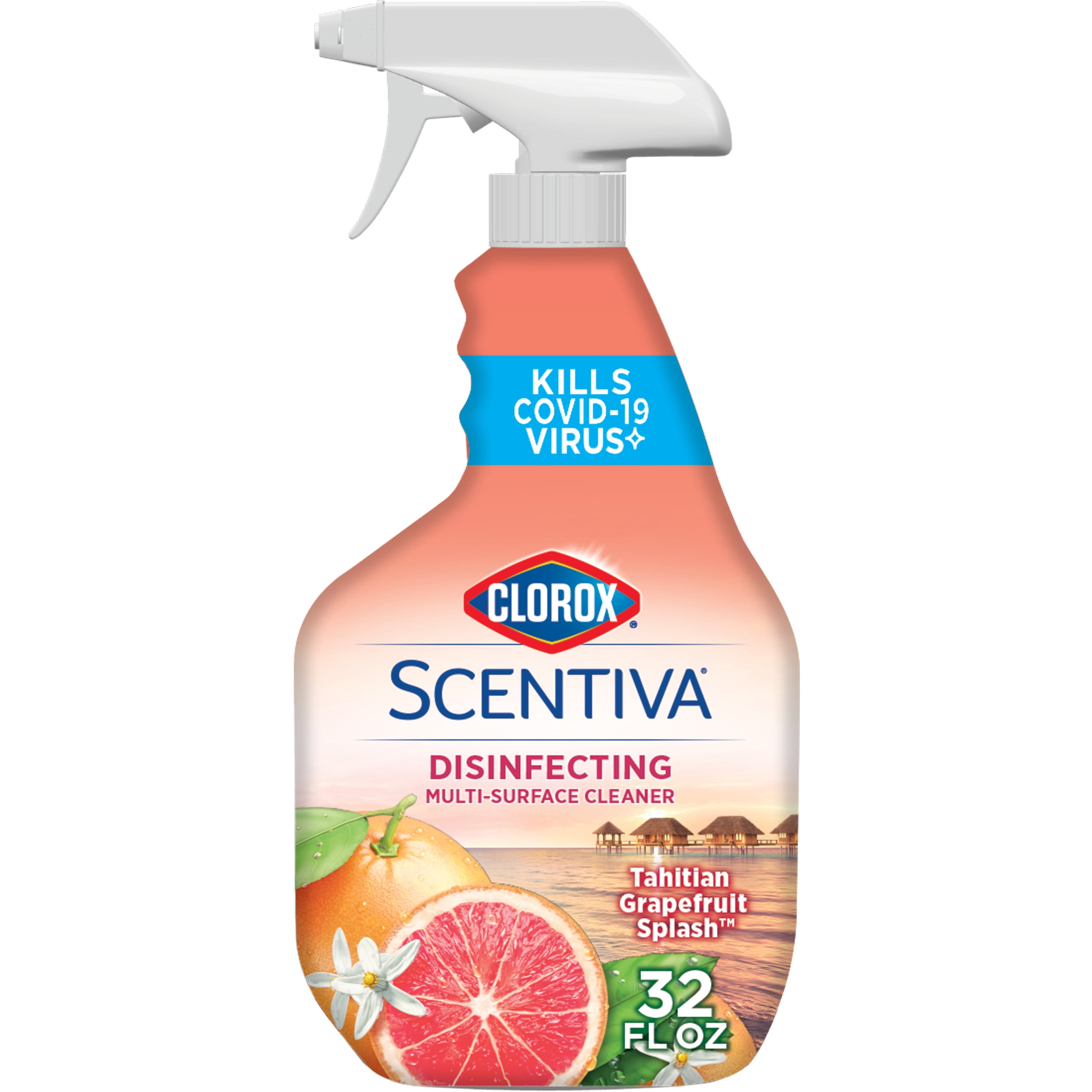 Clorox Scentiva Multi Surface Cleaner, Spray Bottle, Bleach Free