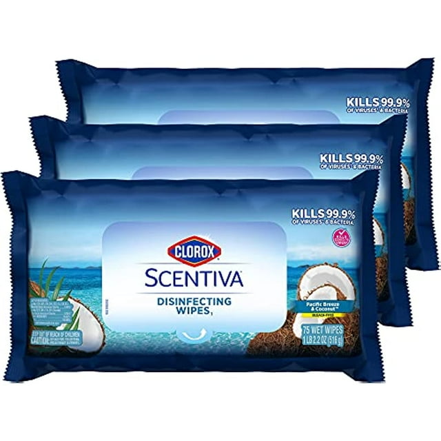 Clorox Scentiva Wipes, Bleach Free Cleaning Wipes Pacific Breeze