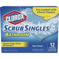 thumbnail image 1 of Clorox ScrubSingles, Bathroom, Rain Clean, 12 Perforated Pads, 1 of 8