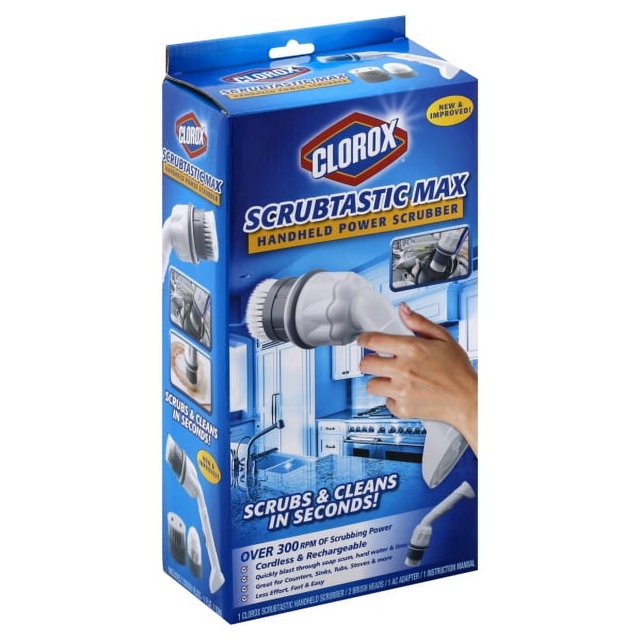 Clorox Scrubtastic Max Handheld Electric Power Scrubber, Bathroom and