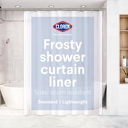 Clorox Shower Curtain Liner, Premium Lightweight Durable Waterproof 4g PEVA for Bathroom with Weighted Magnets, Standard Size 70" x 72", Frosty 1 Pack