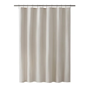 Clorox Solid Waterproof Fabric Shower Curtain, Standard Size, Tan, 72" x 72"