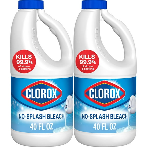 Clorox No Splash Bleach, 40 Fluid Ounces, Pack of 2