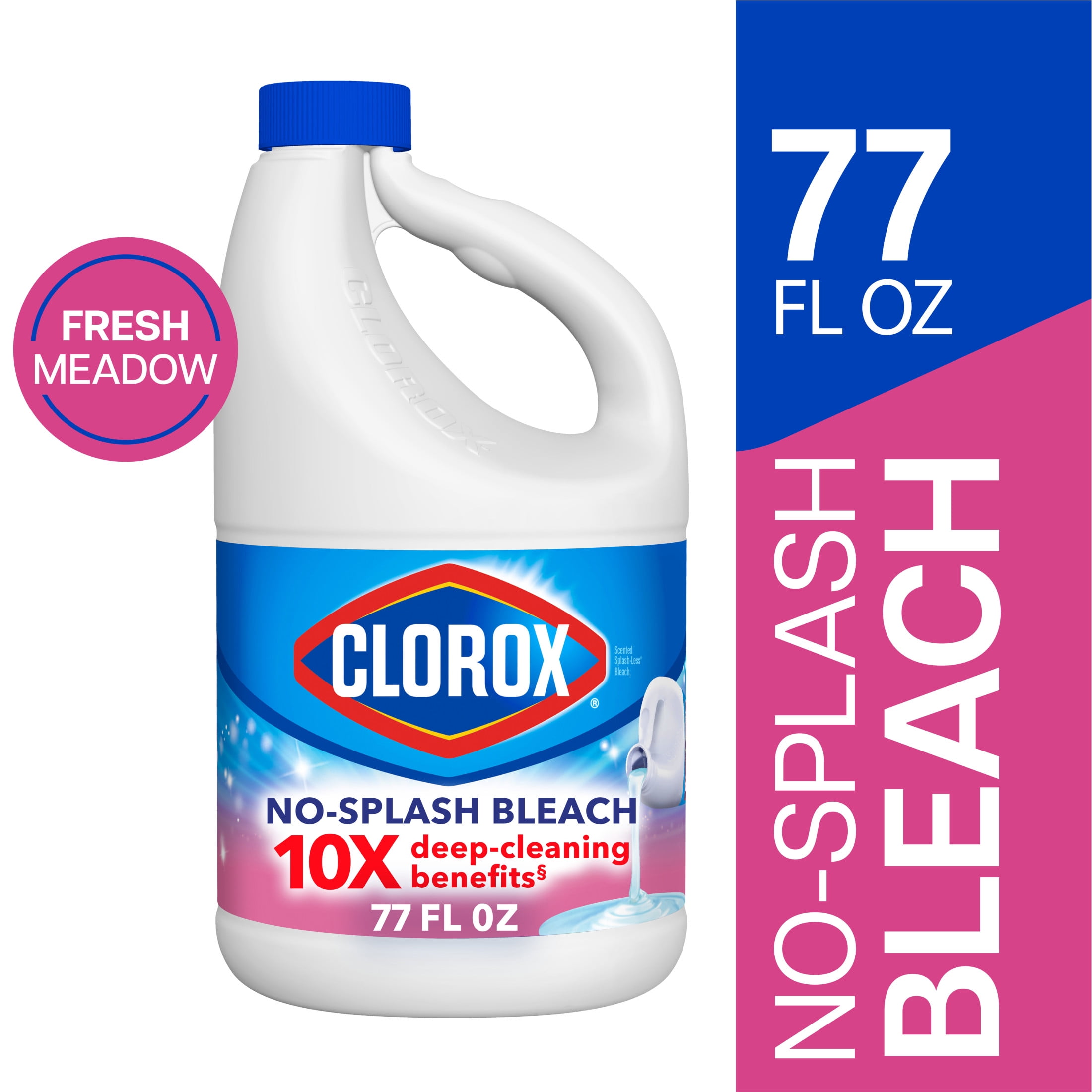 Clorox Splash-Less Liquid Bleach Cleaner, Fresh Meadow Scent - Thumbnail 4