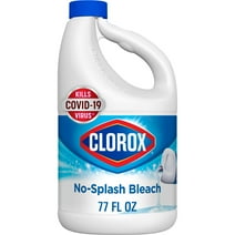 Clorox Splash-Less Liquid Bleach Cleaner, Regular Scent, 77 fl oz