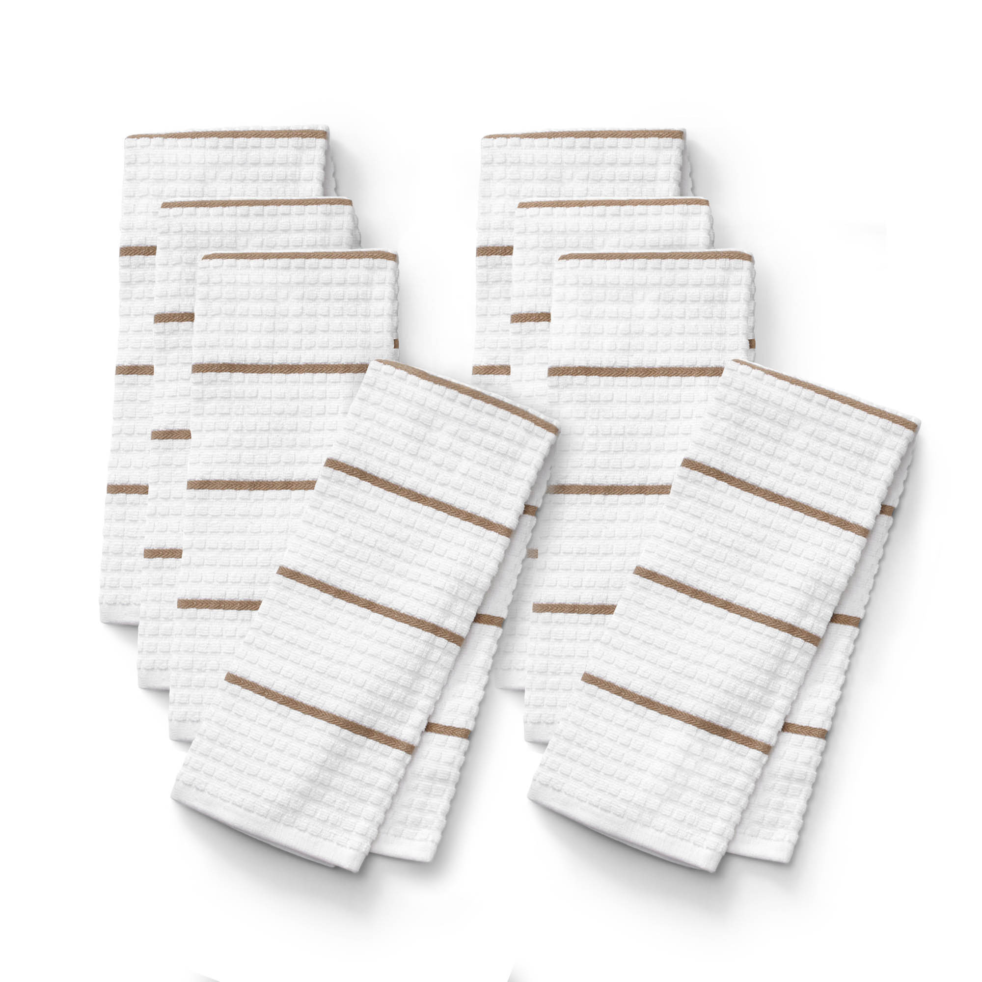 Clorox Striped Heavy Duty Kitchen Towels, Set of 8
