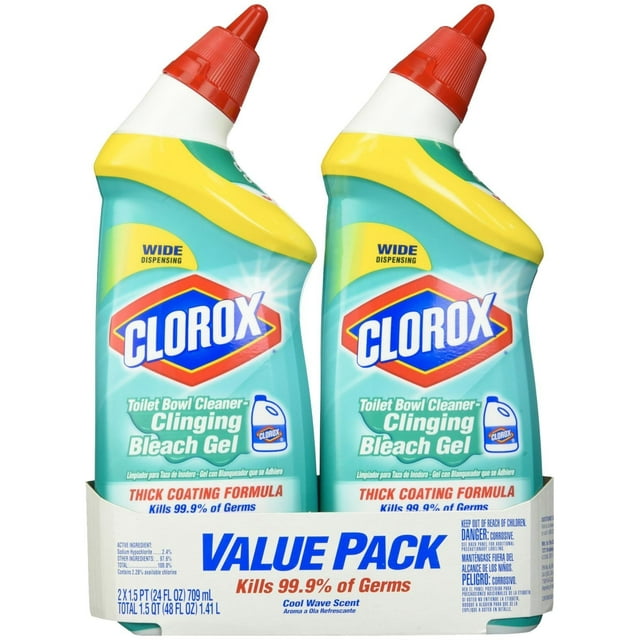 Clorox Toilet Bowl Cleaner Bleach Gel, Ocean Mist Value Pack (Pack of
