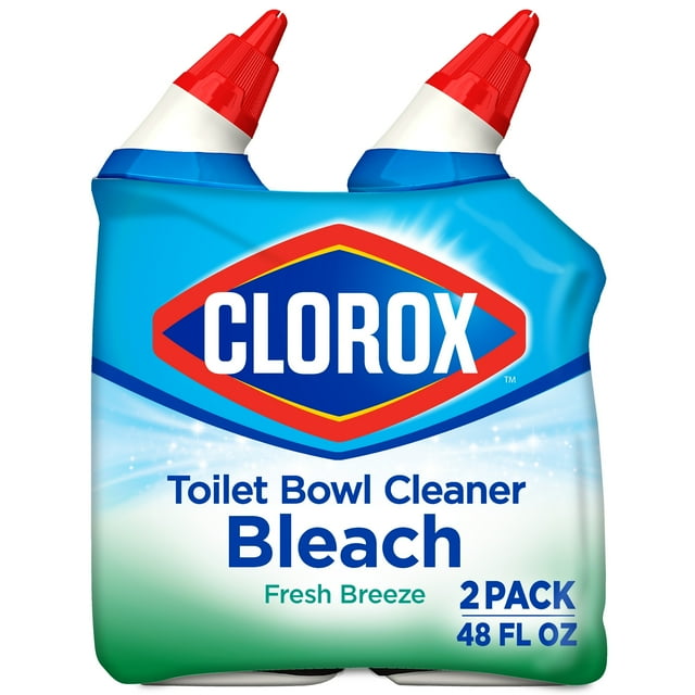 Clorox Toilet Bowl Cleaner with Bleach, Fresh Scent 24 oz, 2 Pack