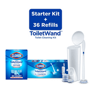 Clorox Toilet Wand Disposable Toilet Bowl Brush and Clorox Toilet Wand Toilet Cleaning Refills Bundle