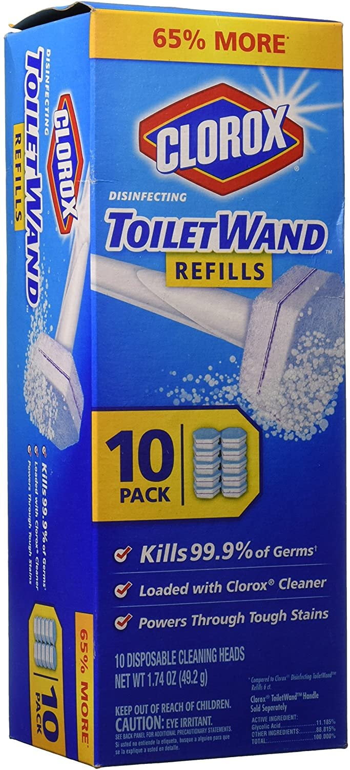 Does Clorox Toilet Wand Contain Ammonia Clorox Disinfecting Toilet Bowl Cleaner Wand Refill, 10 Count - Walmart.com