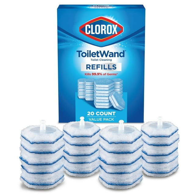 (4 pack) Clorox ToiletWand Disinfecting Brush Refills, Toilet Bowl