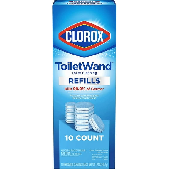 Clorox ToiletWand Disinfecting Refills, Disposable Wand Heads, 10 Count