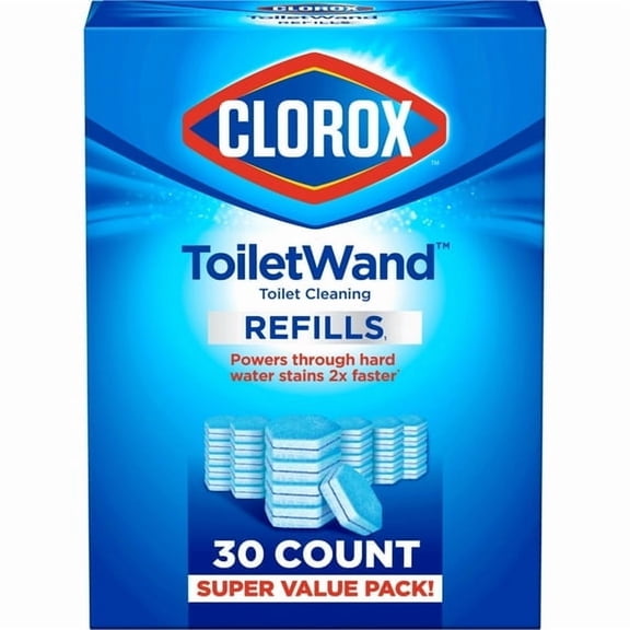Clorox ToiletWand Toilet Cleaning Refills, Super Value Pack, 30 Count
