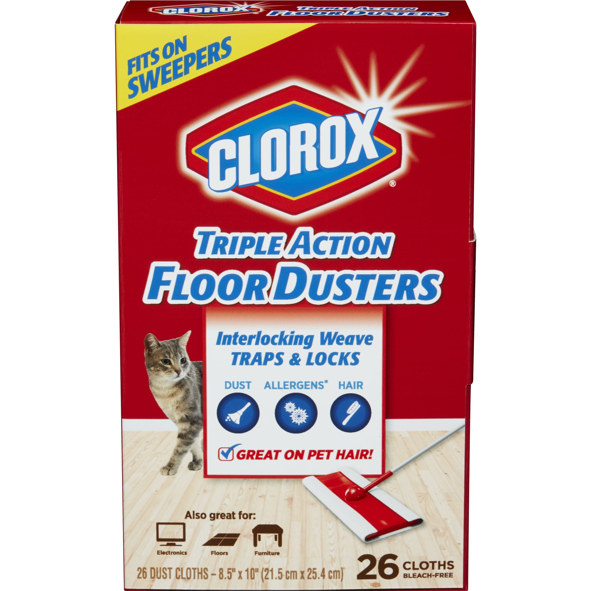 Clorox Triple Action Dust Wipes - CLO31312EA 