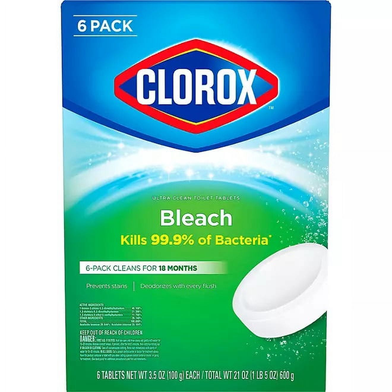 Clorox Ultra Clean Toilet Bowl Cleaner Tablets with Bleach (3.5 oz