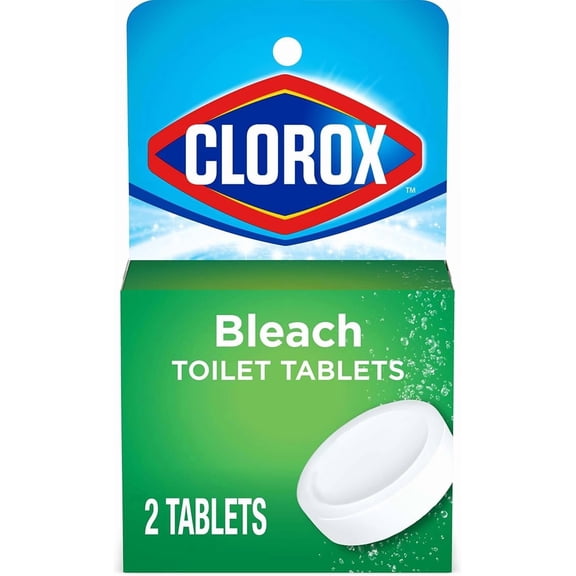 Clorox Ultra Clean Toilet Tablets Bleach 2 Count, 3.5 Oz Each (Pack May Vary)