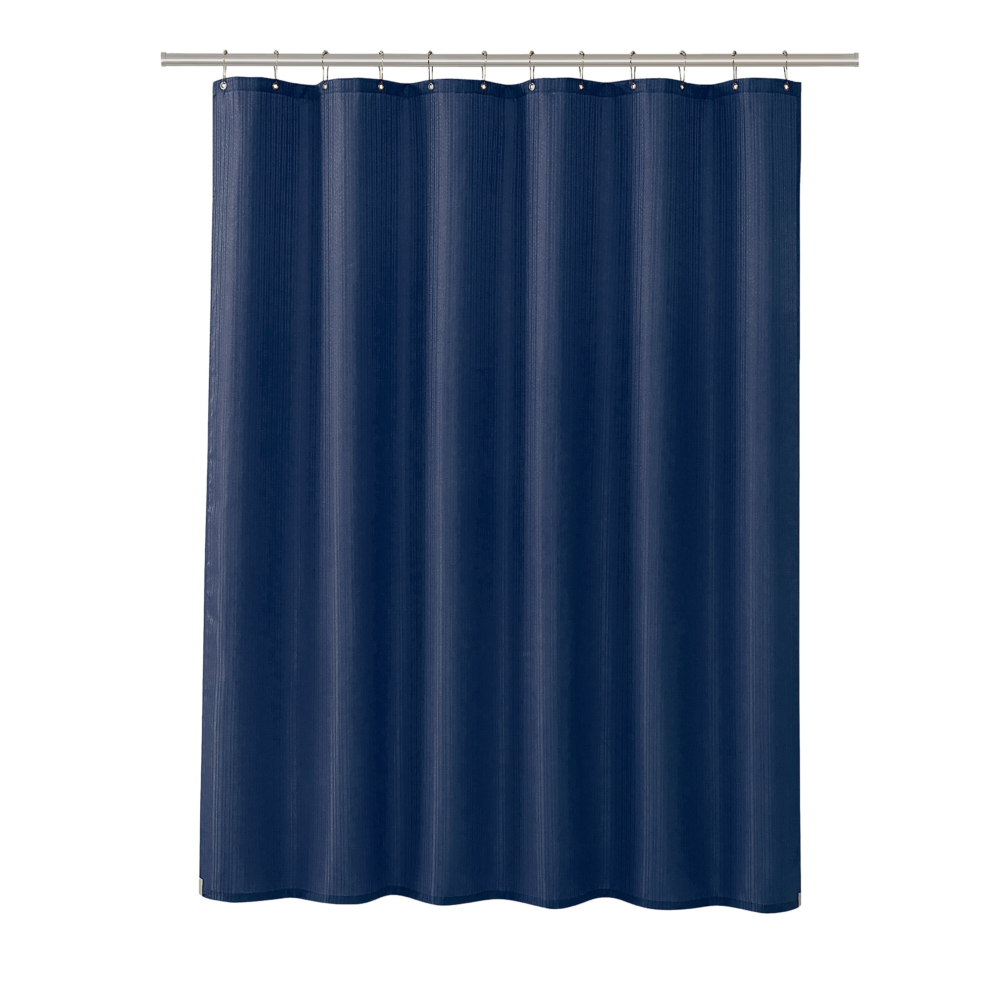 Clorox Waterproof Fabric Shower Curtain, Blue, 72x72, Antibacterial ...
