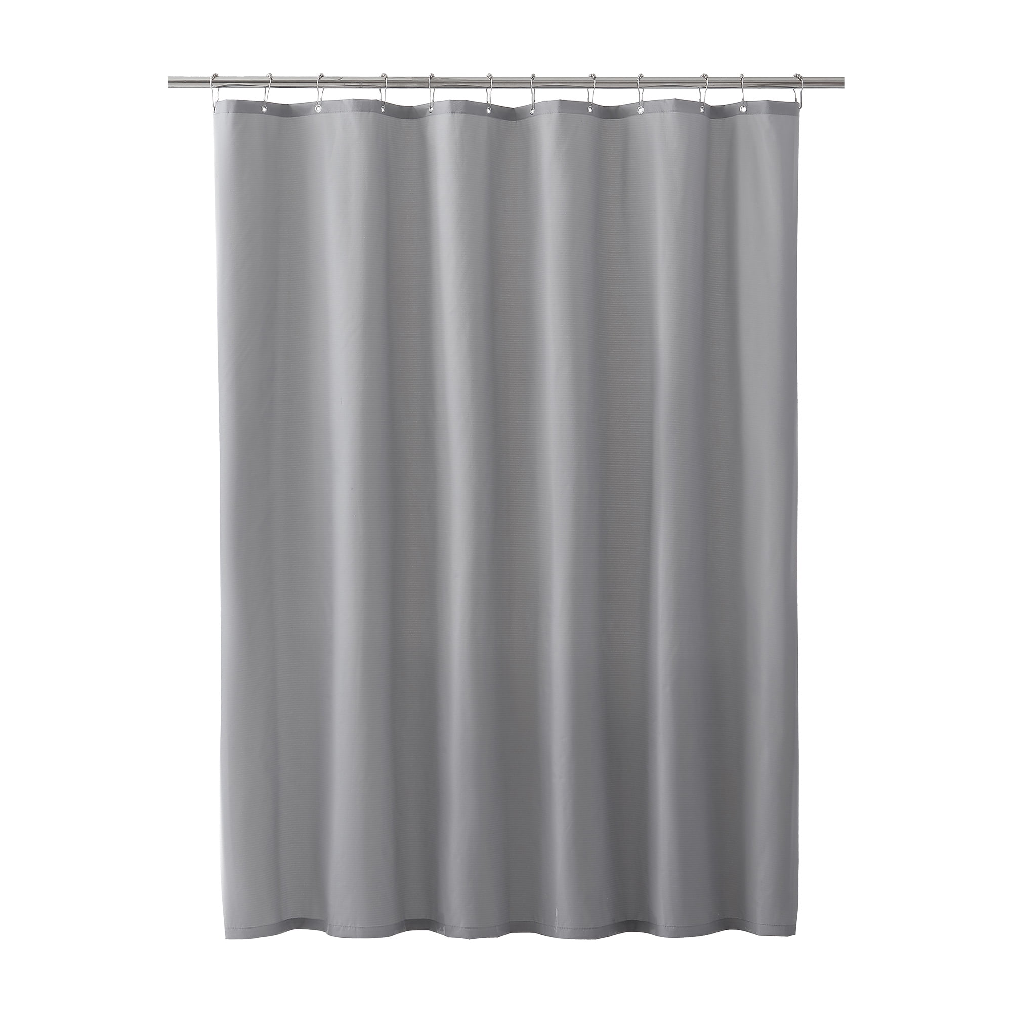 Clorox Waterproof Fabric Shower Curtain, Mini Diamonds Pattern, Gray