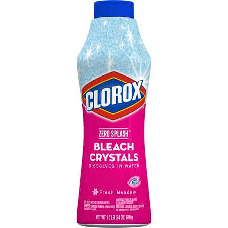 Clorox Zero Splash Bleach Crystals, Fresh Meadow, 24 oz