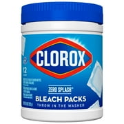 Clorox Zero Splash Bleach Packs, Regular Scent, 8.9 oz, 12 Count