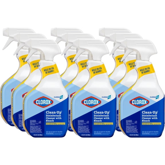 CloroxPro Clean-Up Disinfectant Cleaner With Bleach (Pack of 9)