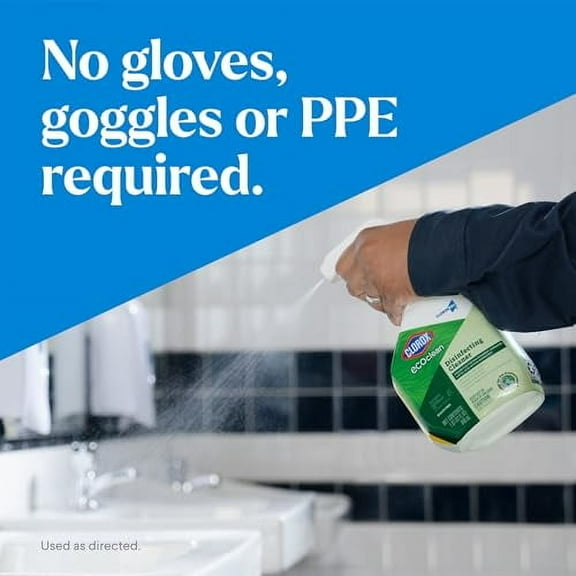 CloroxPro Clorox EcoClean Disinfecting Cleaner Spray Bottle, 32 Fluid Ounces, Pack of 9