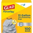 thumbnail image 1 of CloroxPro ForceFlex 13 Gallon Tall Kitchen Drawstring Trash Bags, 100 Ct (Package May Vary), 1 of 4