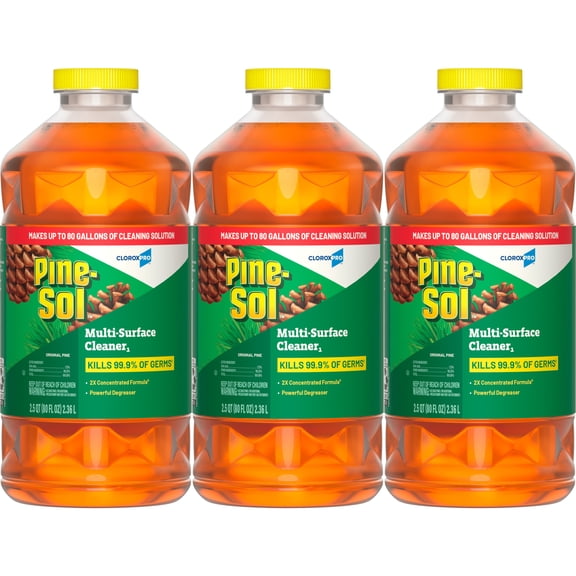 CloroxPro Pine-Sol Multi-Surface Cleaner, Original Pine, 80 Fl Oz, Pack Of 3 Bottles