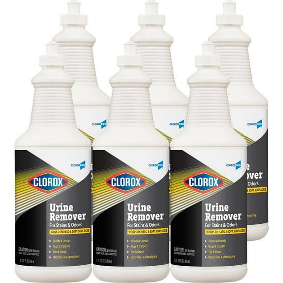 Cloroxpro Urine Remover For Stains And Odors Pull Top, Healthcare Cleaning And Industrial Cleaning, 32 Ounces, (Pack Of 6) - 31415
