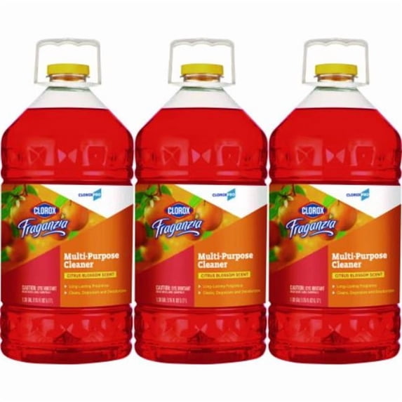 Cloroxsale CLO60615CT 175 oz Fraganzia Multi-Purpose Cleaner - Concentrate, Citrus Blossom Scent - 3 Count