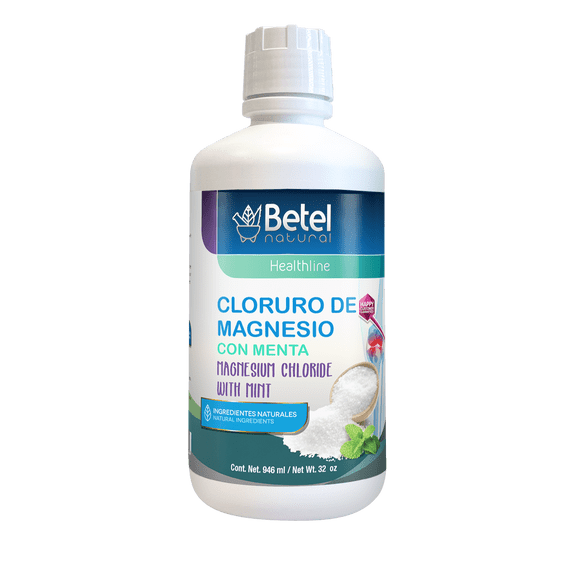 Cloruro de Magnesio con Menta Liquid 32 Oz - Magnesium Chloride with Mint - Betel Natural