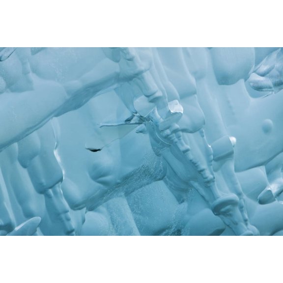 Close Up Of Ice Patterns On A Iceberg Calved From Dawes Glacier In Endicott Arm Fjord In The Inside Passage Of Southeast Alaska Canvas Art - Ray Bulson Design Pics (17 x 11)