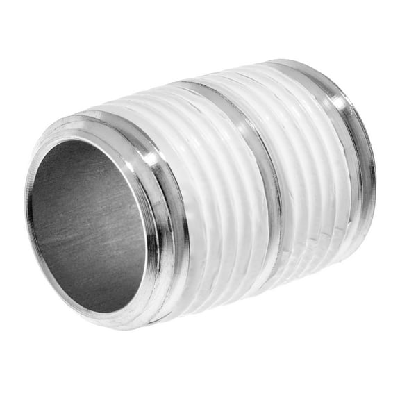 Close Nipple w/ Thread Sealant - 304 Stainless Steel - Schedule 40 - Welded - Fully Threaded - 2" NPT - 2" Long